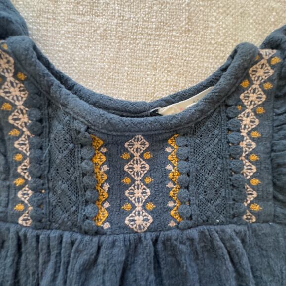 Louise Misha Blue Embroidered Dress GUC 18mo - Picture 3 of 7